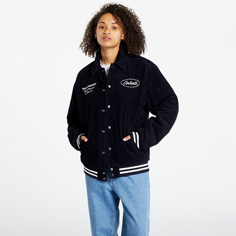 Carhartt WIP Rugged Letterman Jacket Dark Navy/ Wax | Queens