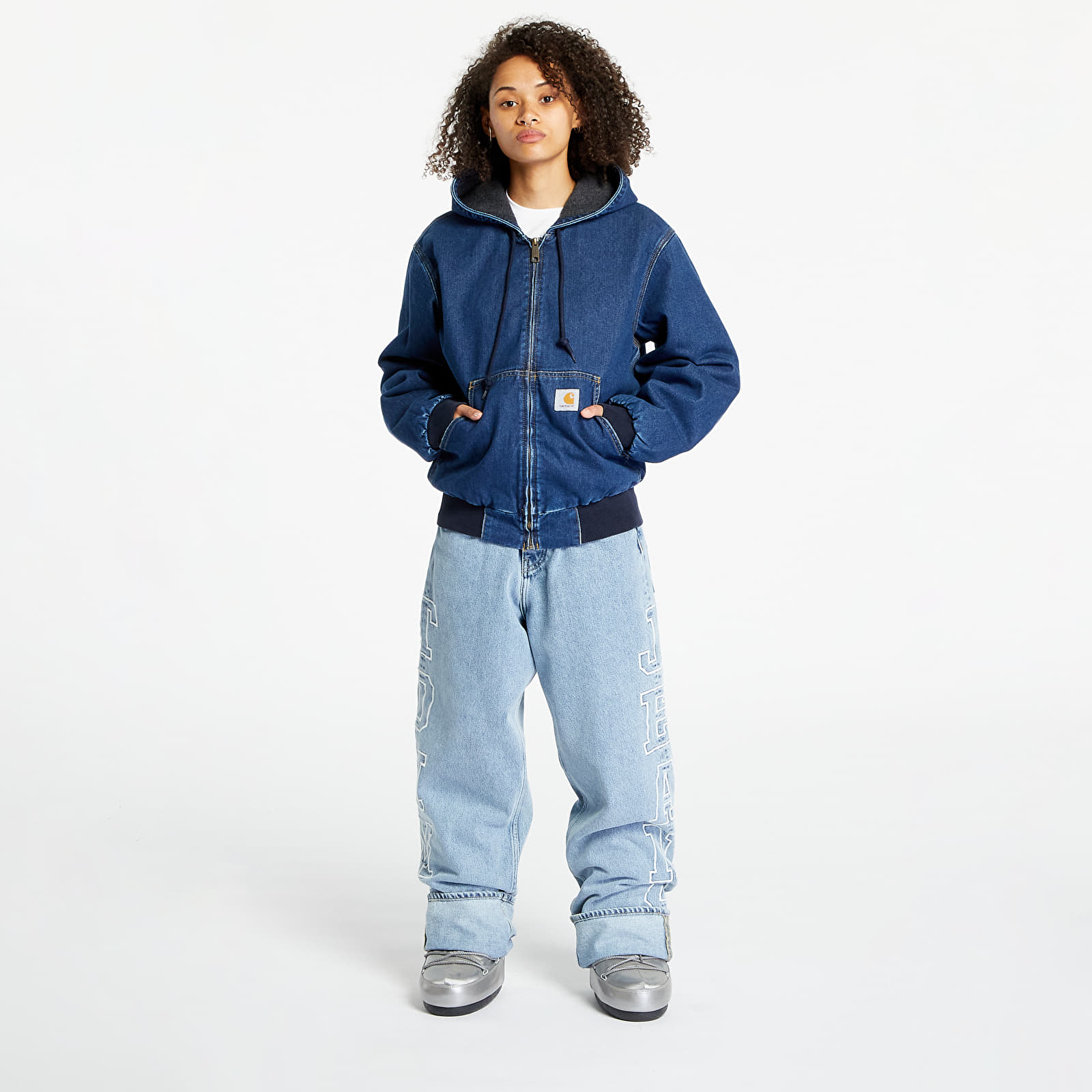 Bundy a kabáty Carhartt WIP OG Active Jacket Blue Stone Washed