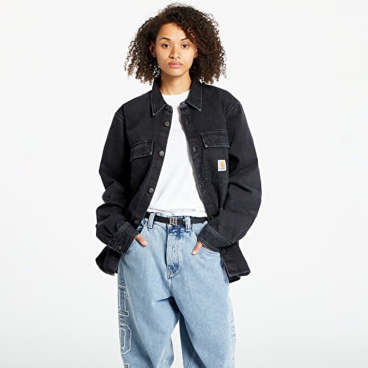 Overhemden Carhartt WIP Manny Shirt Jacket Black Stone Washed Queens