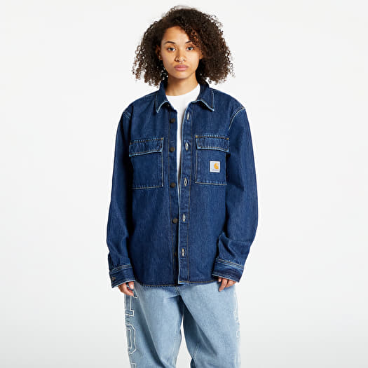Jackets Carhartt WIP Manny Shirt Jacket Blue Stone Washed Queens