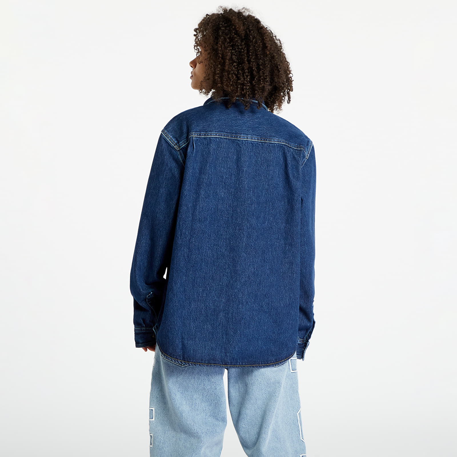 Kurtki Carhartt WIP Manny Shirt Jacket Blue Stone Washed