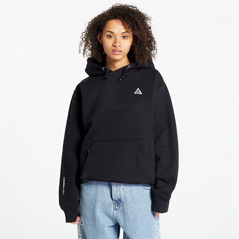 Verryttelypaita Nike ACG Therma-FIT Fleece Pullover Hoodie UNISEX Black/ Summit White/ Summit White