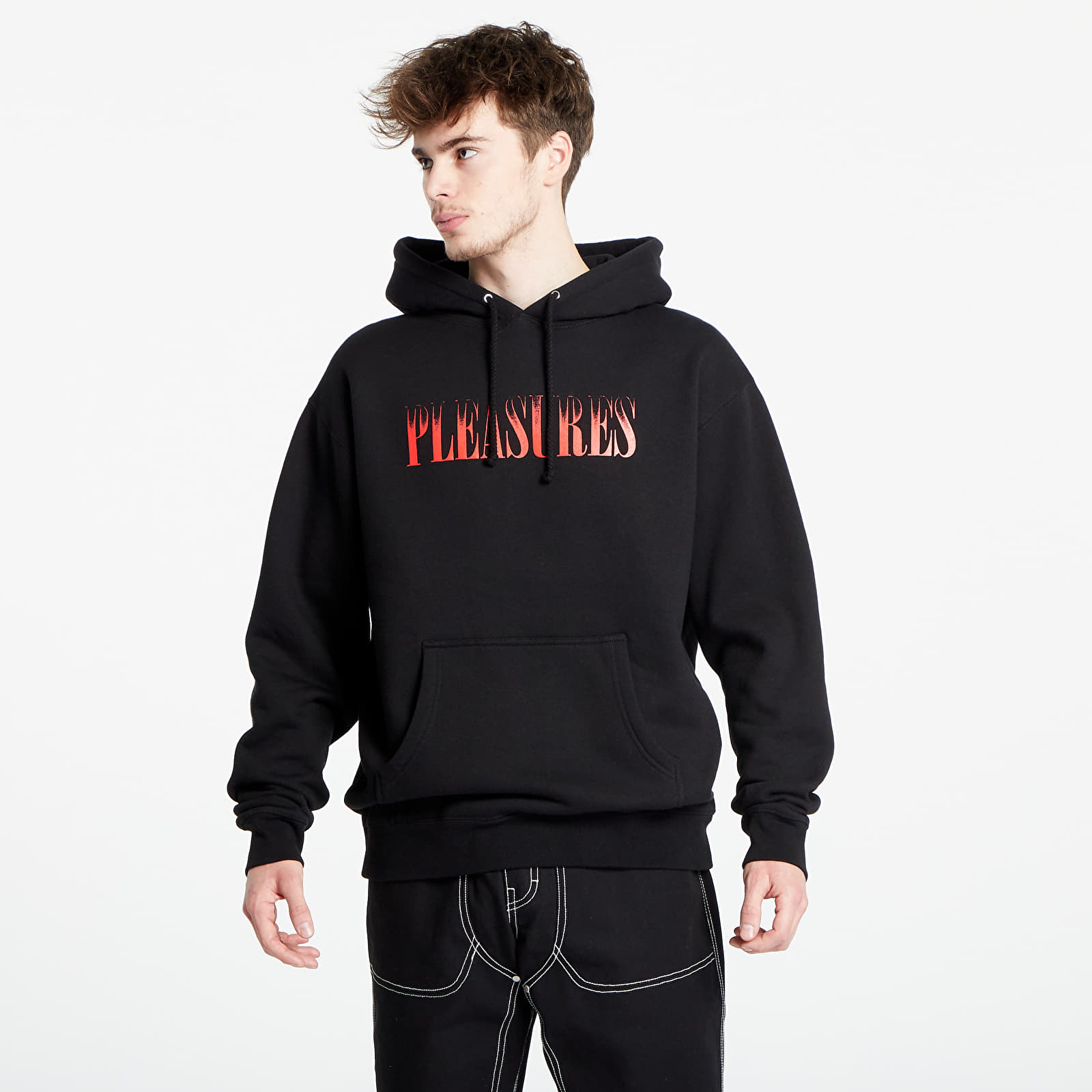 Hoodies and sweatshirts PLEASURES Crumble Hoodie Black | Queens