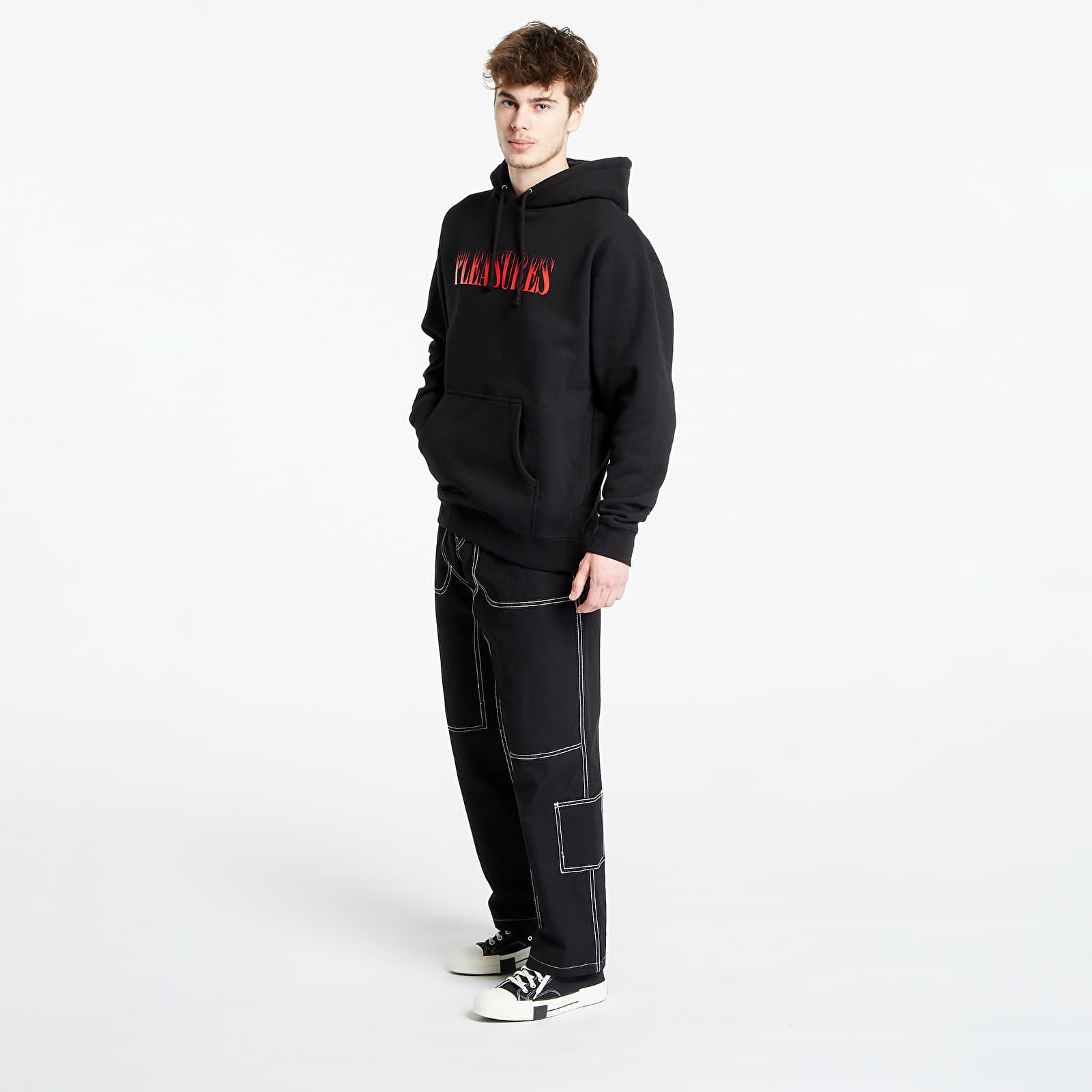 【PLEASURES】 CRUMBLE HOODIE Black Hoodies and sweatshirts PLEASURES Crumble Hoodie Black | Queens