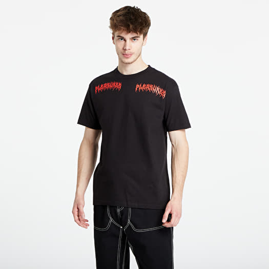 T shirts PLEASURES Ripped T Shirt Black Queens