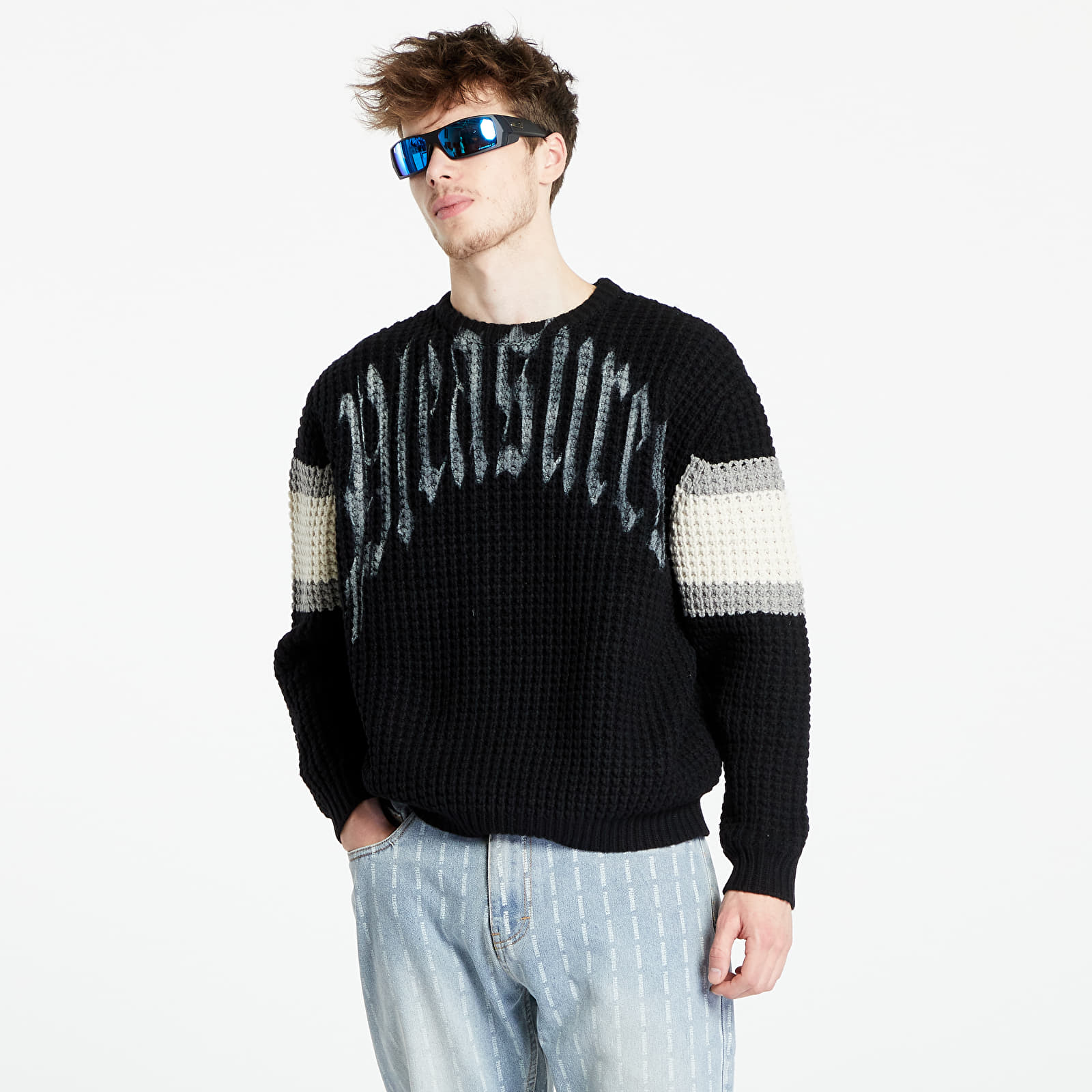 Suéteres PLEASURES Twitch Chunky Knit Sweater Black