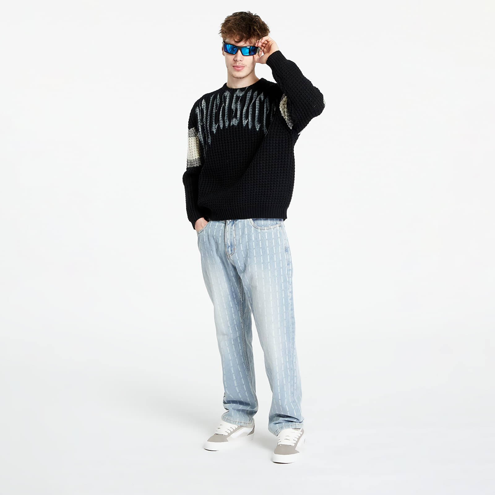 Suéteres PLEASURES Twitch Chunky Knit Sweater Black