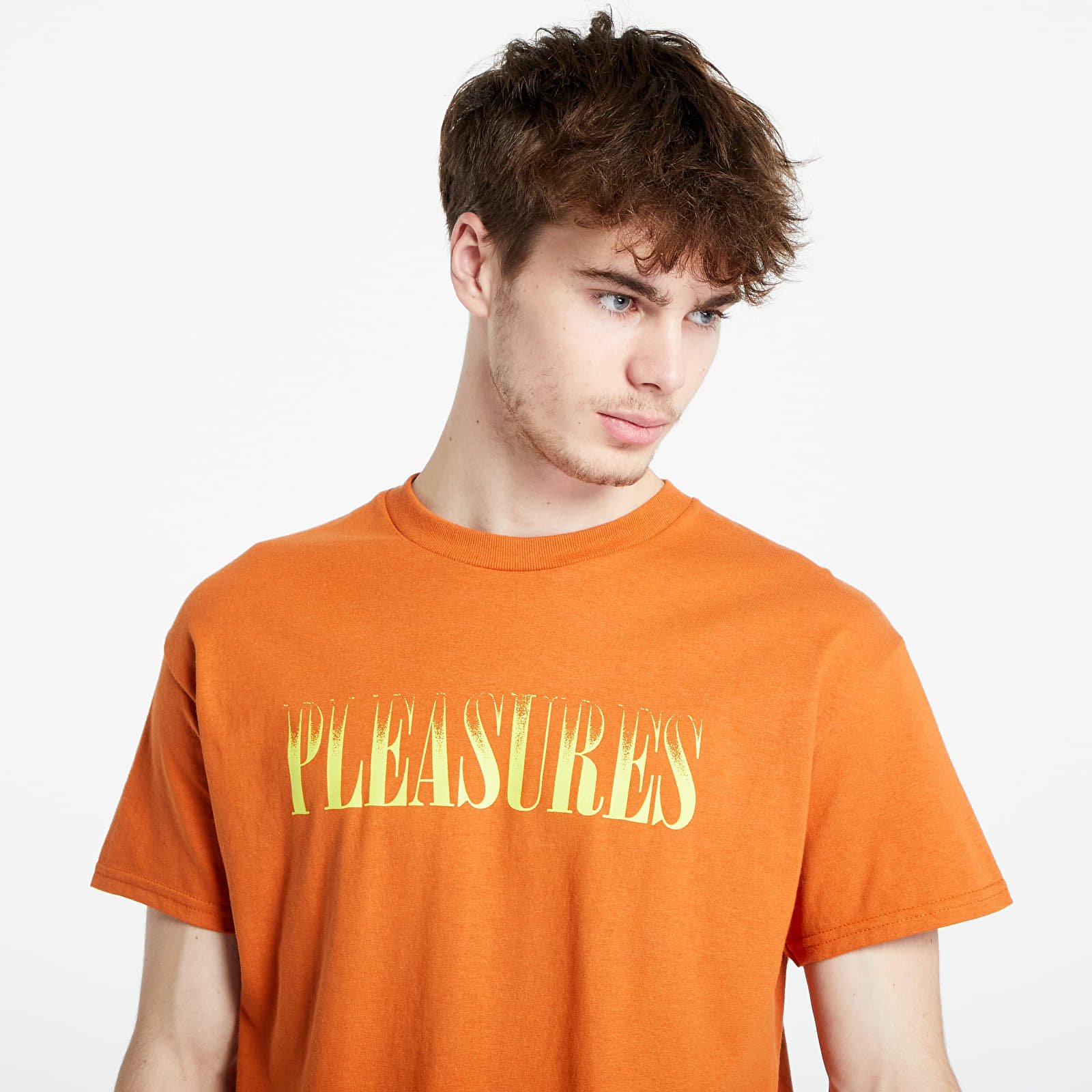 Koszulki PLEASURES Crumble T-Shirt Texas Orange