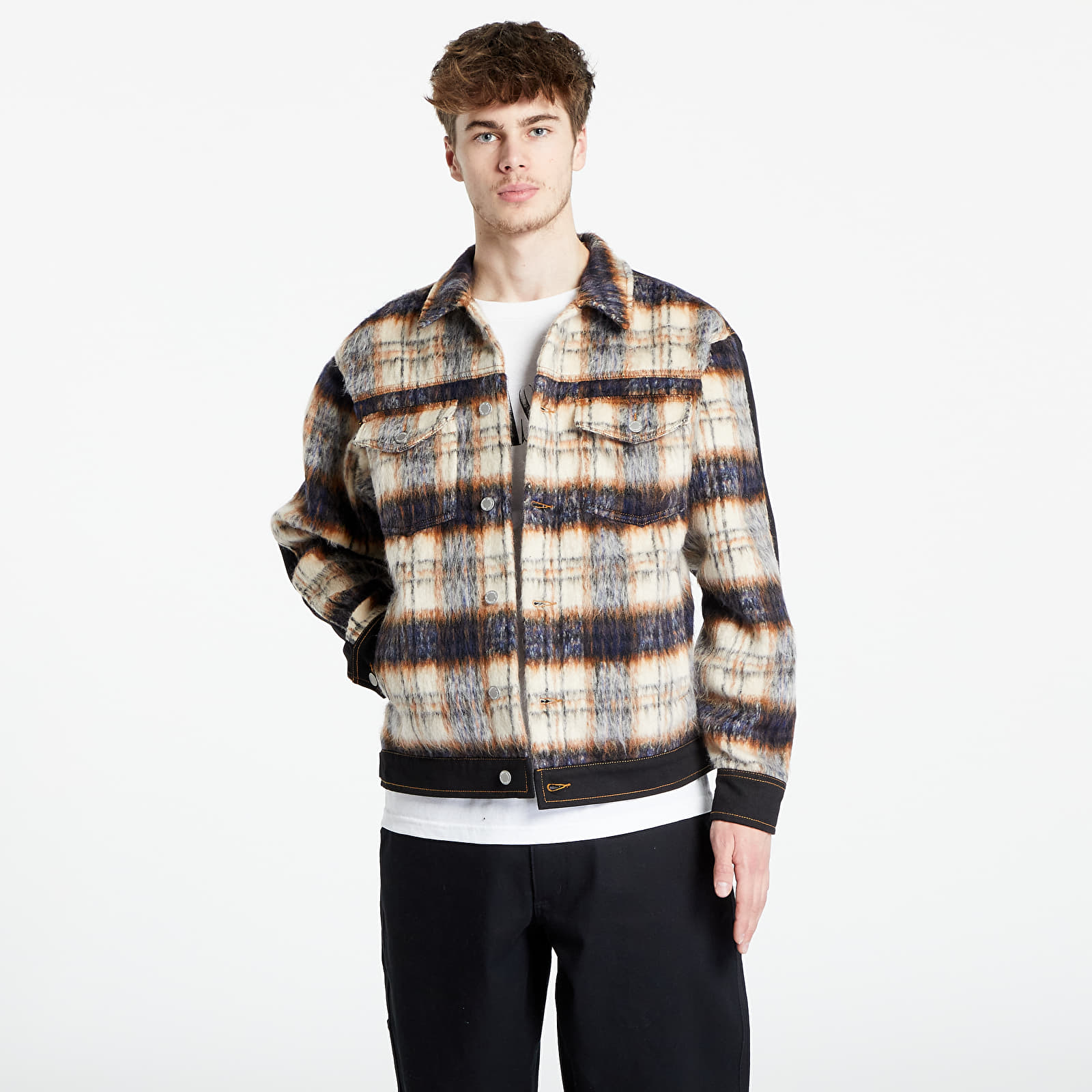 Pleasures trucker jacket hot sale