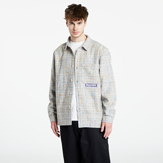 Πουκάμισα PLEASURES Periodic Work Shirt Grey