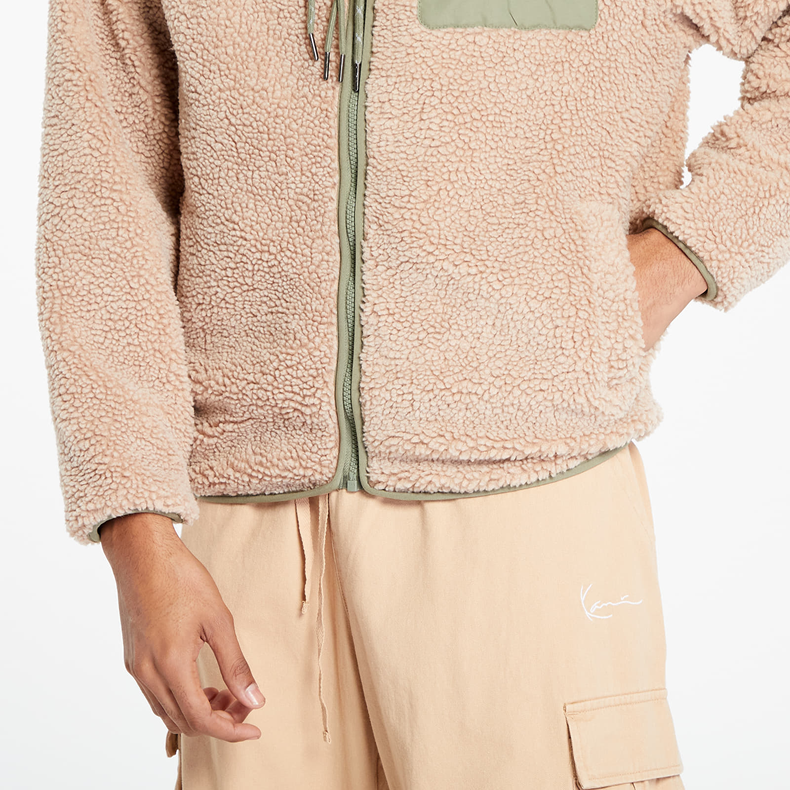 Jassen Karl Kani OG Teddy Trackjacket Sand/ Dusty Green
