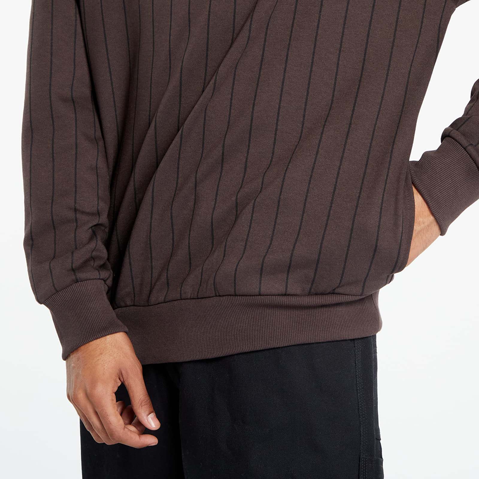 Sweatshirts New Era Heritage Pinstripe Oversized Hoodie UNISEX Nfl Brown Suede/ Black