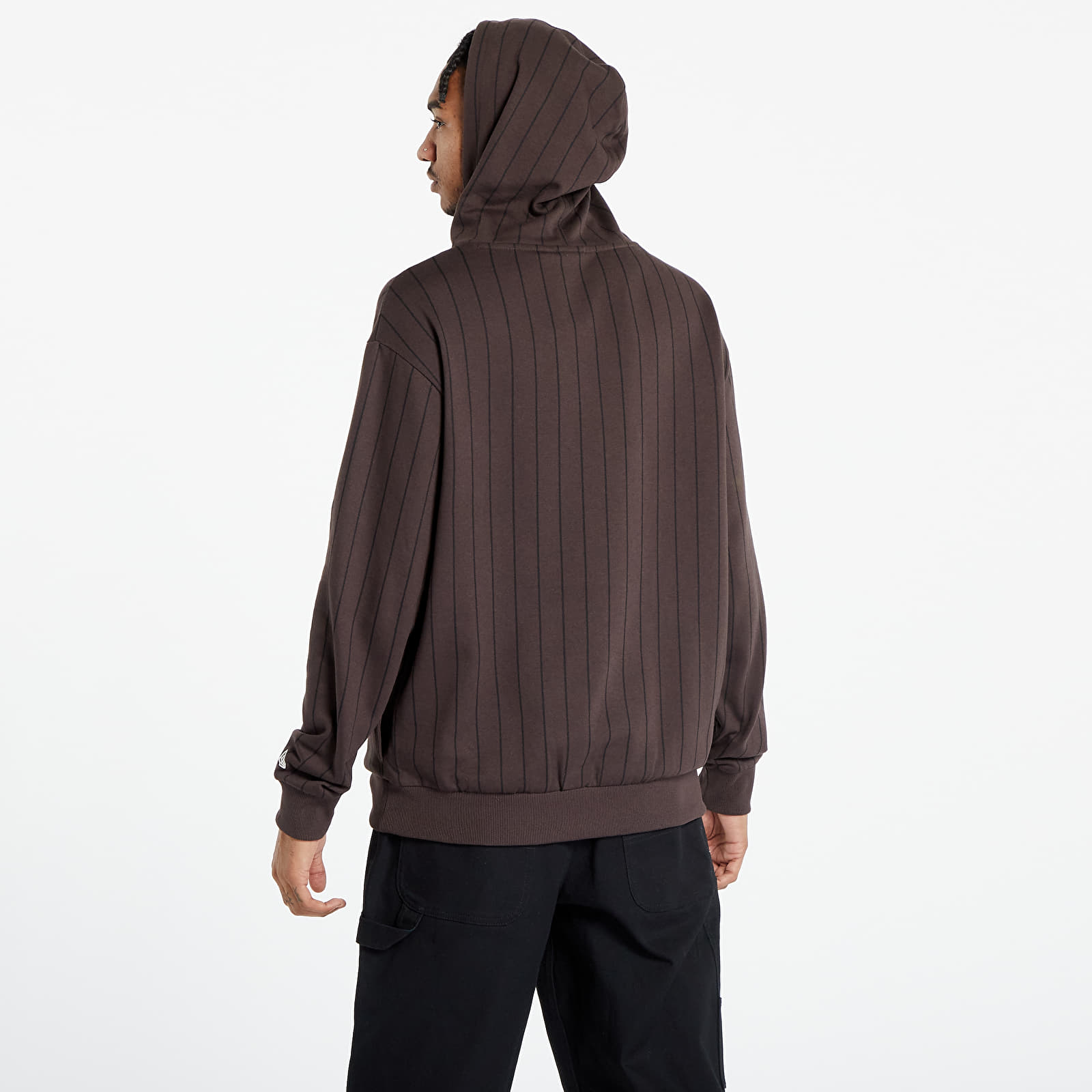 Sweatshirts New Era Heritage Pinstripe Oversized Hoodie UNISEX Nfl Brown Suede/ Black