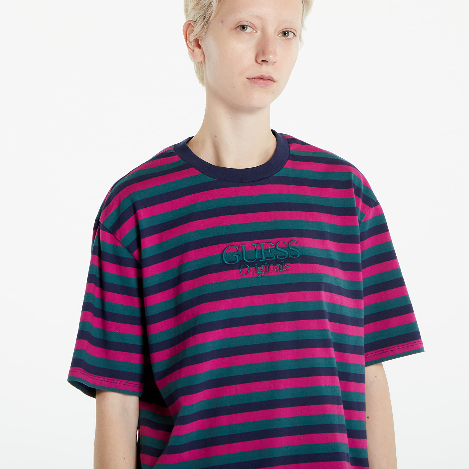 Guess purple and outlet blue shirt