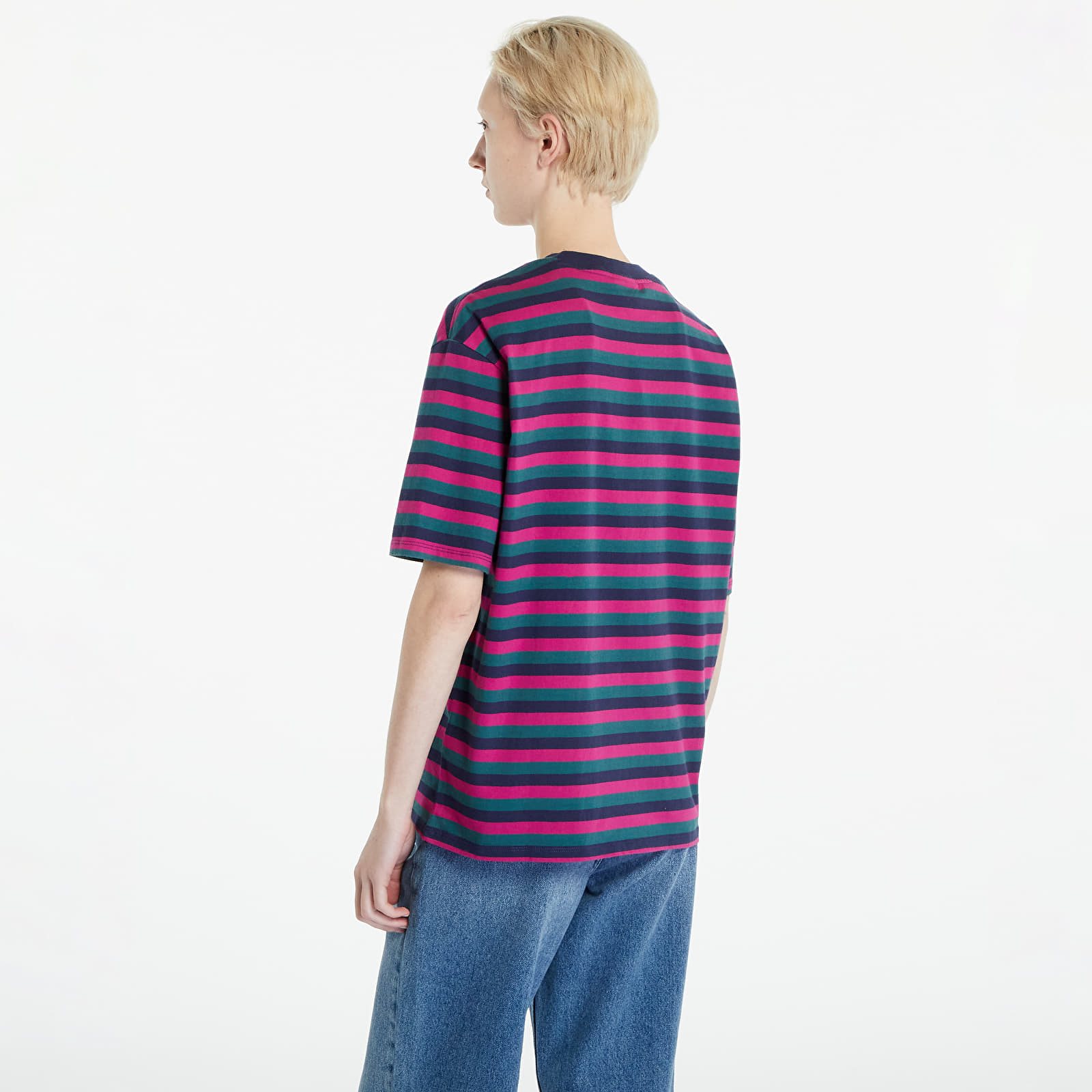T-shirts GUESS Horizontal Stripe Tee Cave Blue Multi