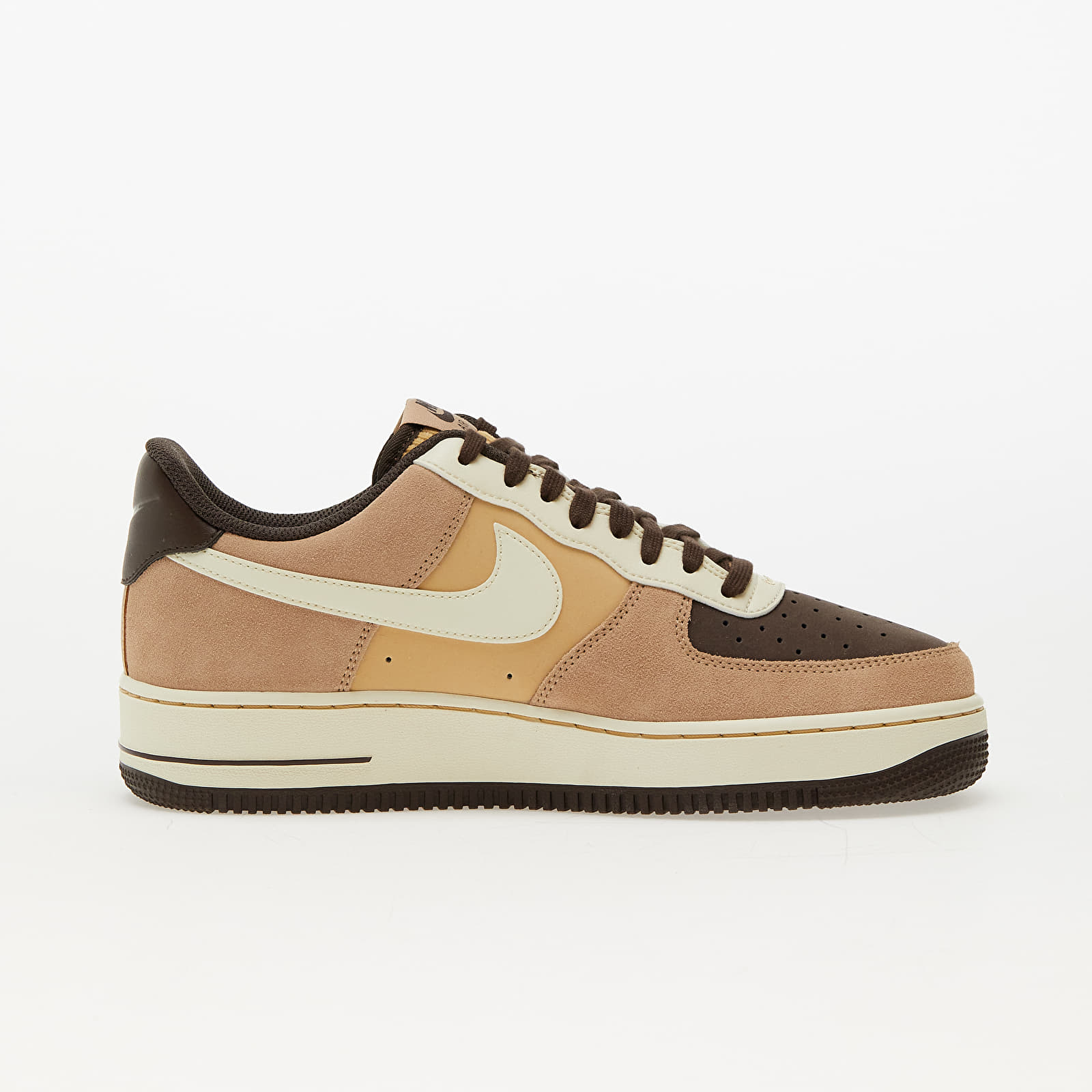Men's sneakers and shoes Nike Air Force 1 '07 LV8 Hemp/ Coconut Milk-Baroque Brown-Sesame