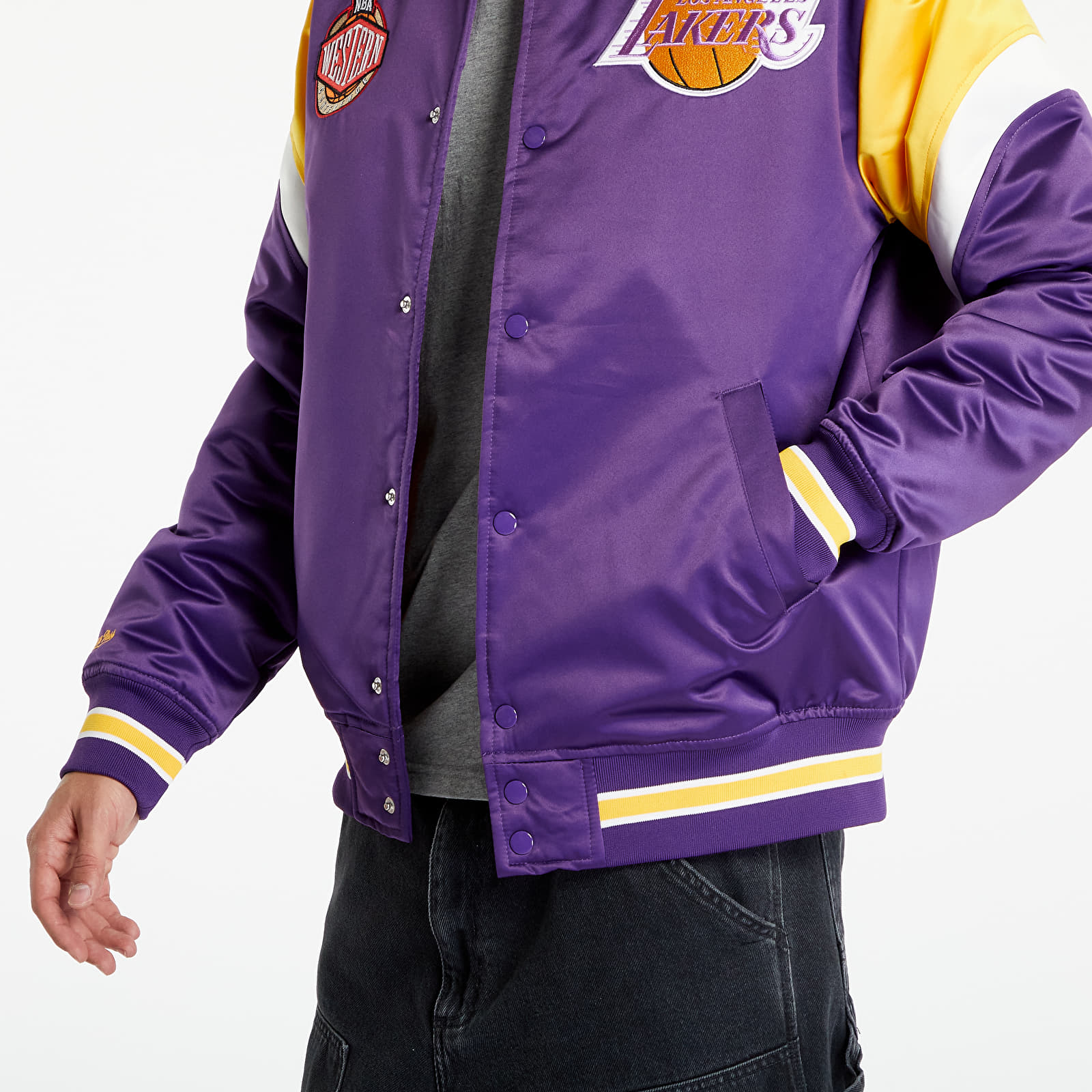 Jackets Mitchell & Ness NBA Heavyweight Satin Jacket Los