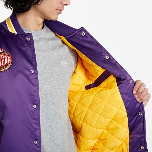 Jackets Mitchell & Ness NBA Heavyweight Satin Jacket Los Angeles Lakers  Purple | Queens