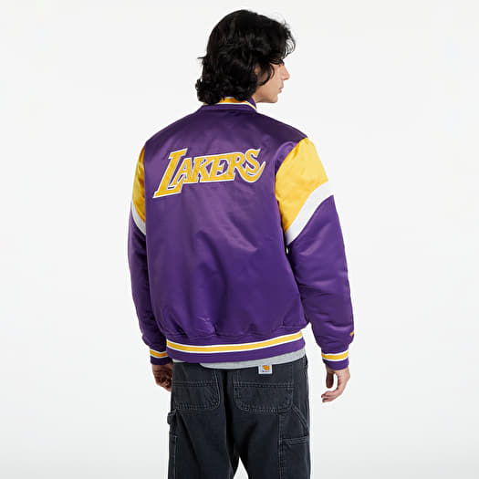 Jackets Mitchell & Ness NBA Heavyweight Satin Jacket Los Angeles Lakers  Purple | Queens