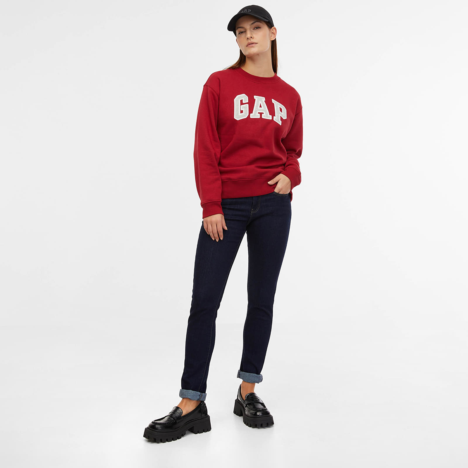 Bluzy GAP Crewneck Heritage Logo Sweatshirt Sled