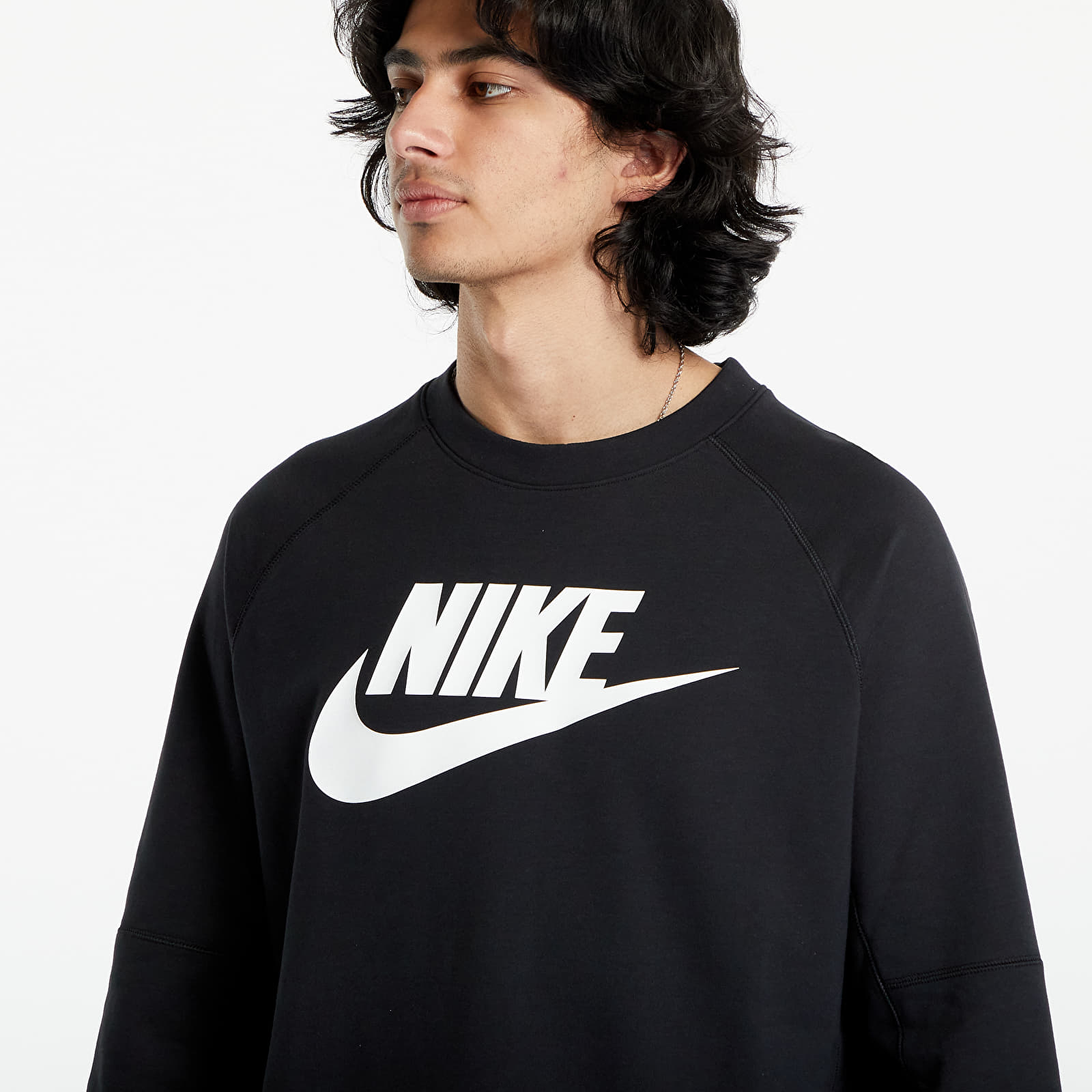 Hanorace Nike Sportswear Modern Crew Fleece HBR Black/ White