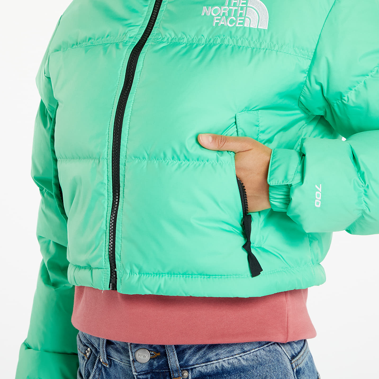 Jakker og frakker The North Face Nuptse Short Jacket Chlorophyll Green