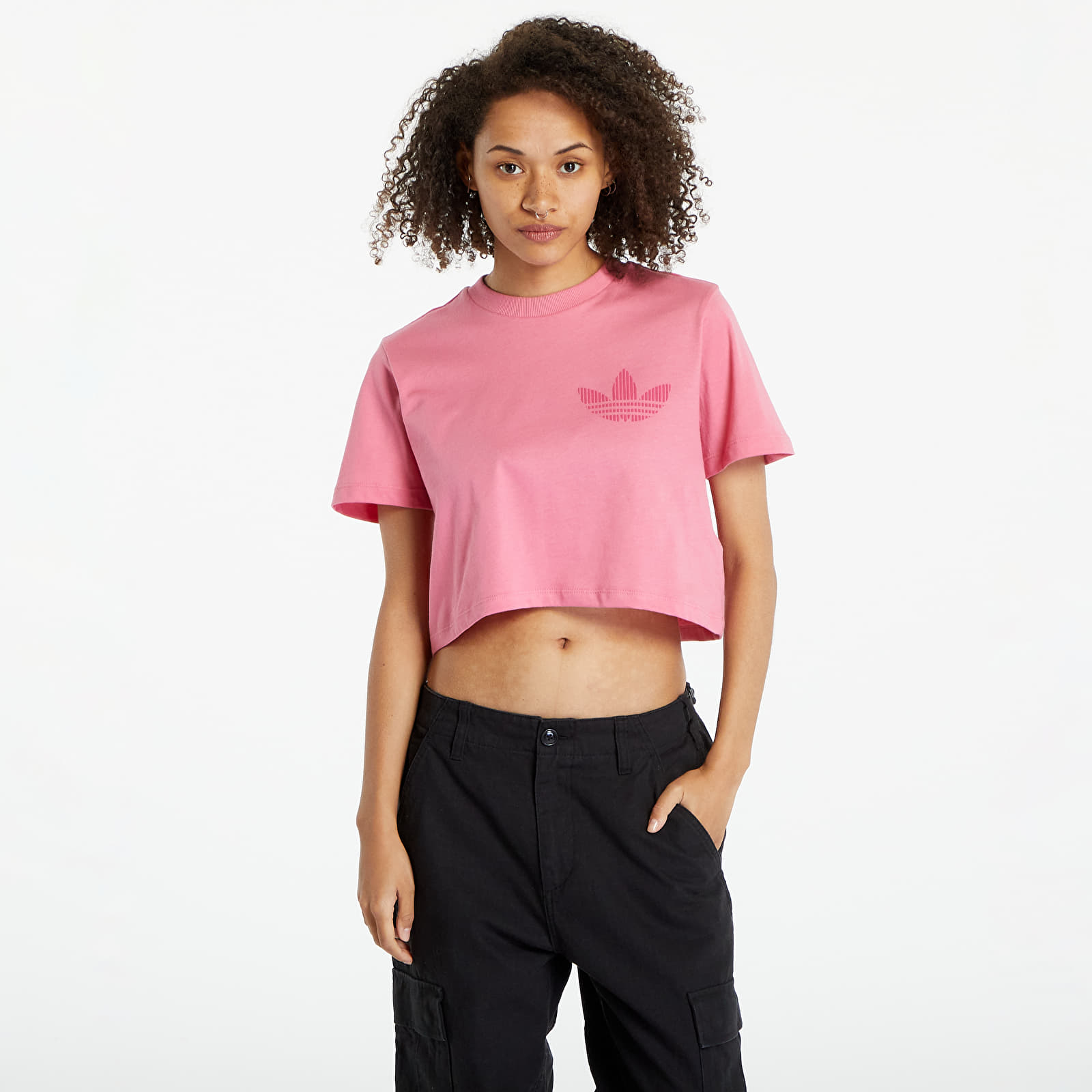 Tricouri adidas Originals Cropped Tee Pink