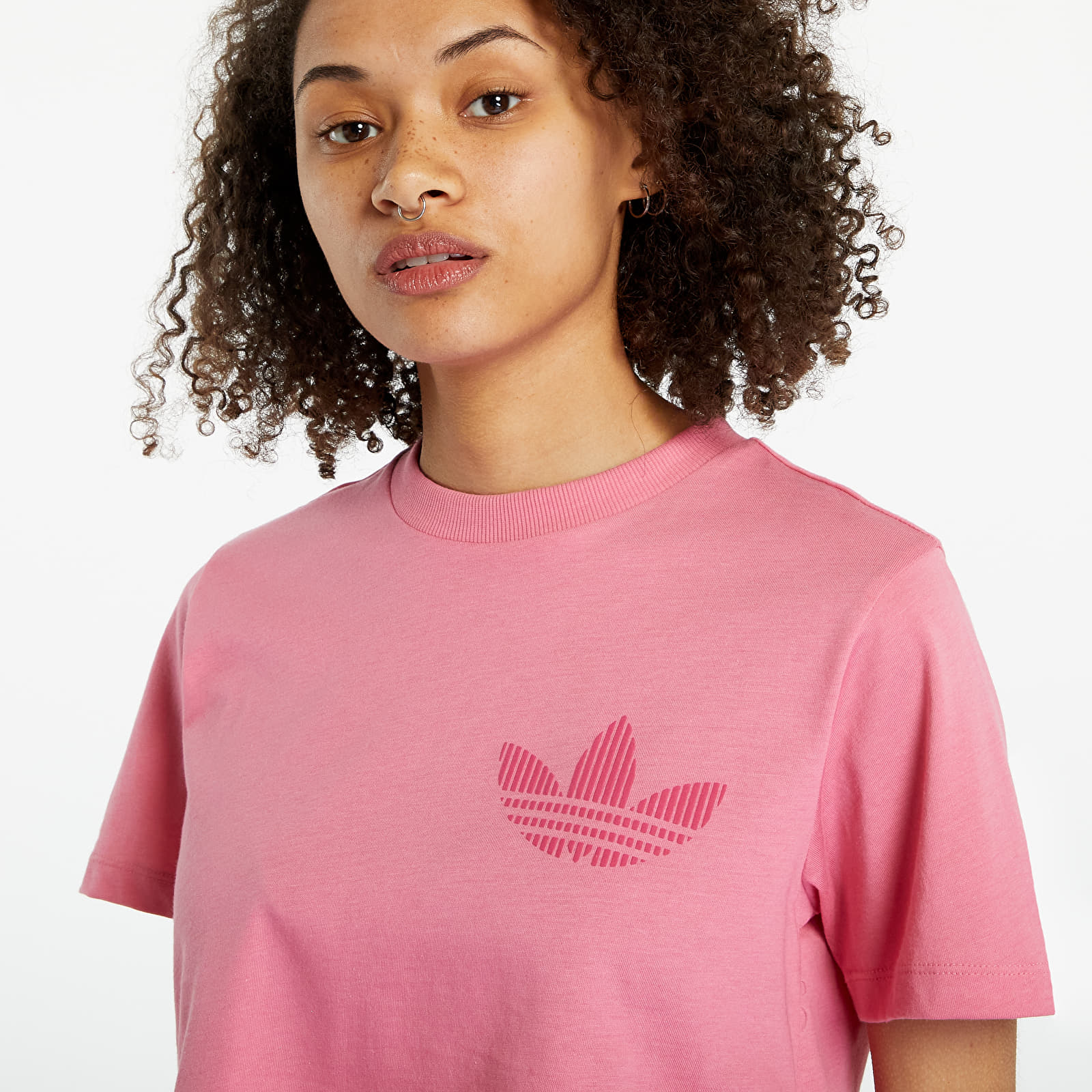 T Shirts adidas Originals Cropped Tee Pink Queens