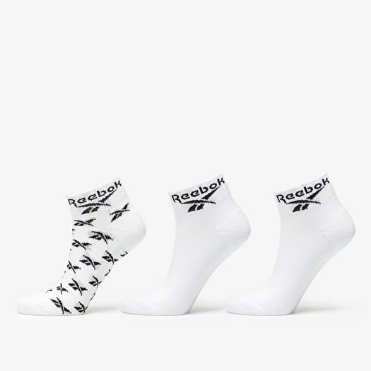 Socks Reebok CL FO Ankle Sock 3Pack White Black Queens