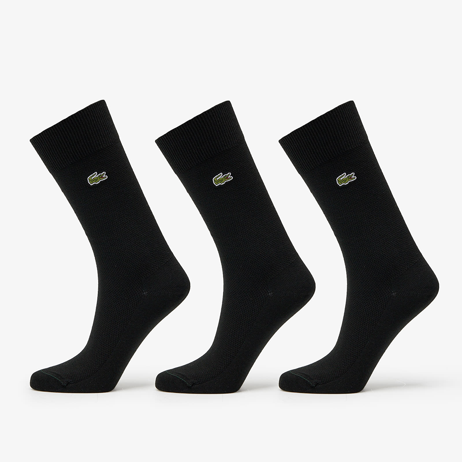 Čarape LACOSTE Cotton Blend Sock 3-Pack černé