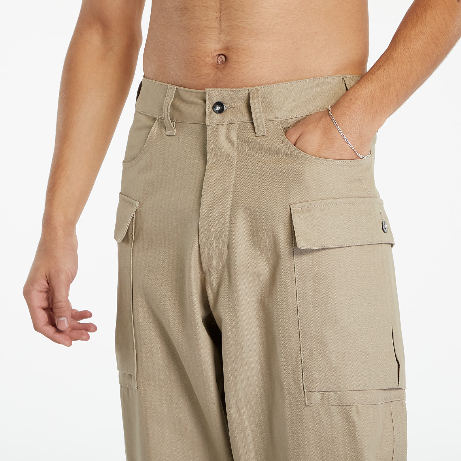 Jeans and trousers Nike Life Men's Cargo Pants Khaki/ Khaki