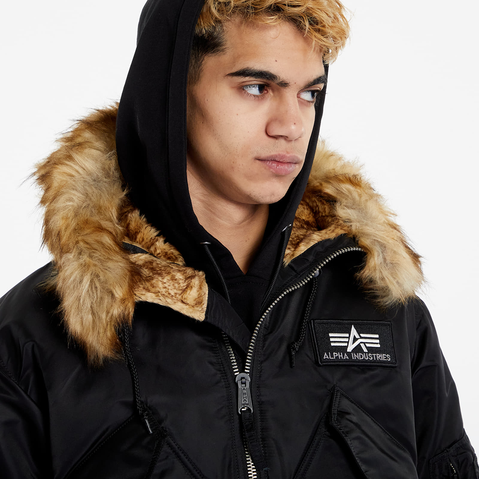 Bomber jackets Alpha Industries 45P Hooded Custom Black/ Reflective