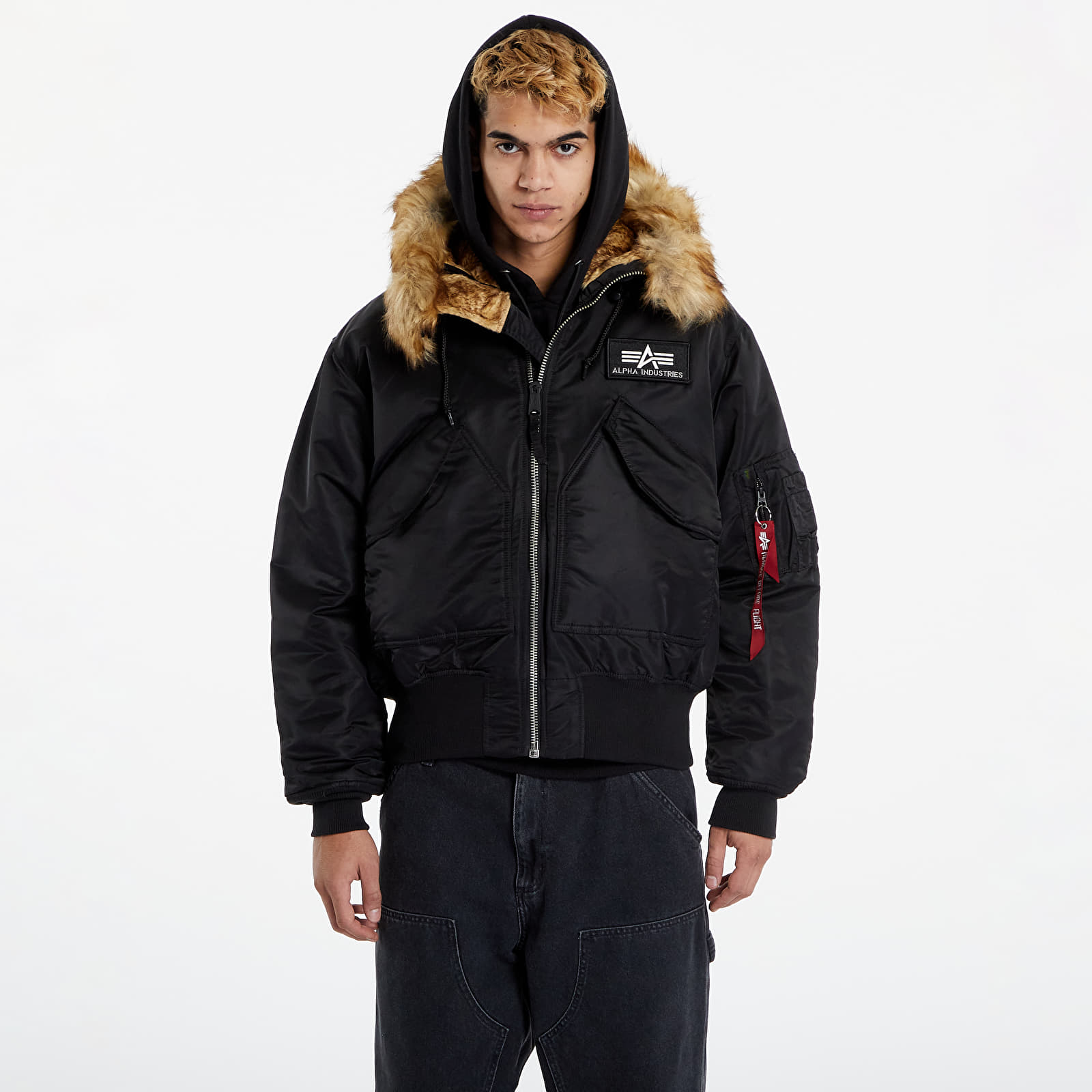 Bomber Alpha Industries 45P Hooded Custom Black/ Reflective