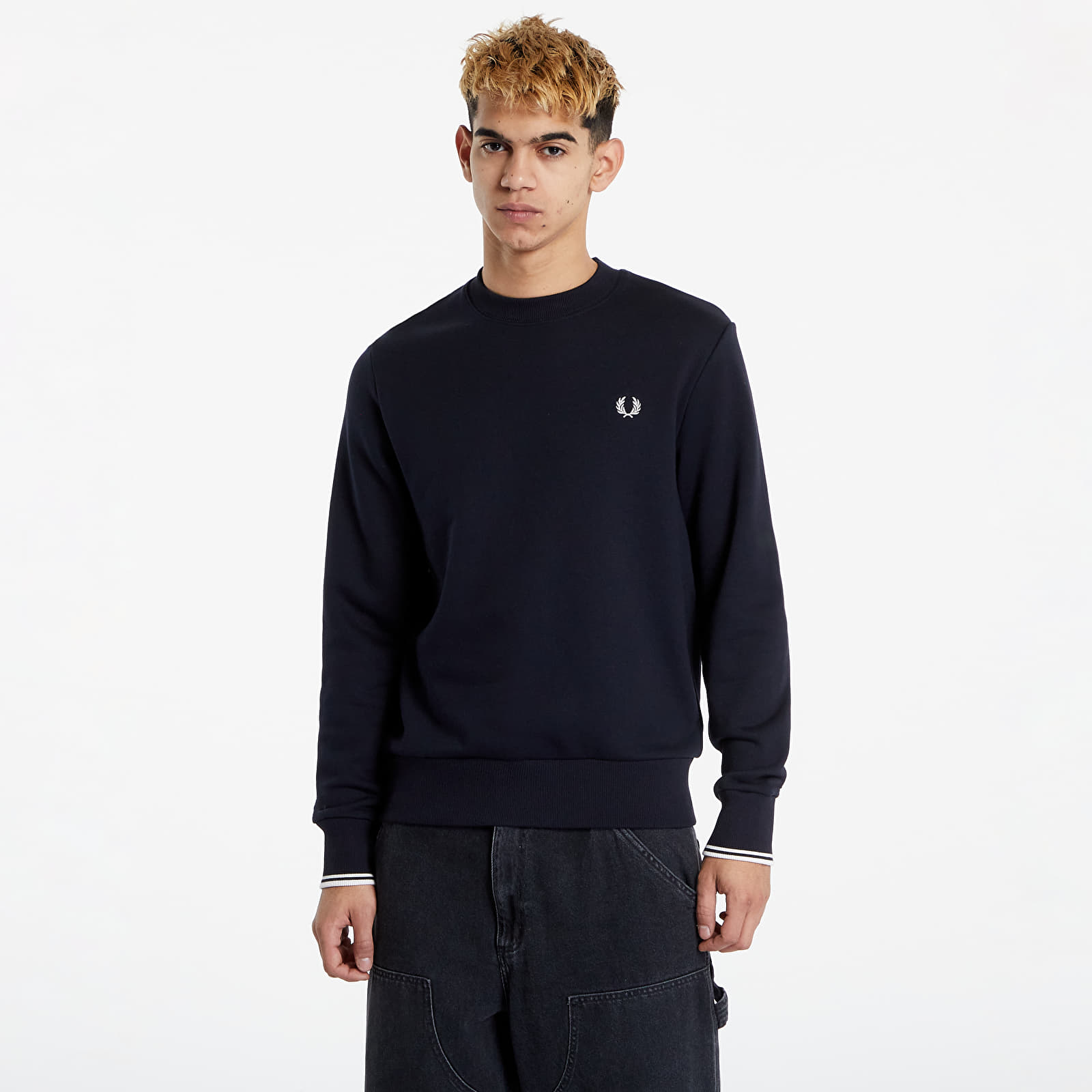 Hanorac FRED PERRY Crewneck Sweatshirt Navy