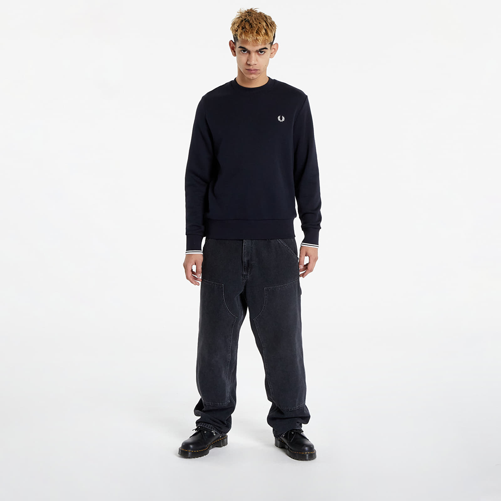 Hoodies and sweatshirts  FRED PERRY Crewneck Sweatshirt Navy