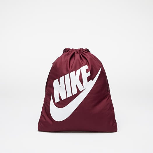 Gymsacks Nike Heritage Drawstring Bag Night Maroon/ White