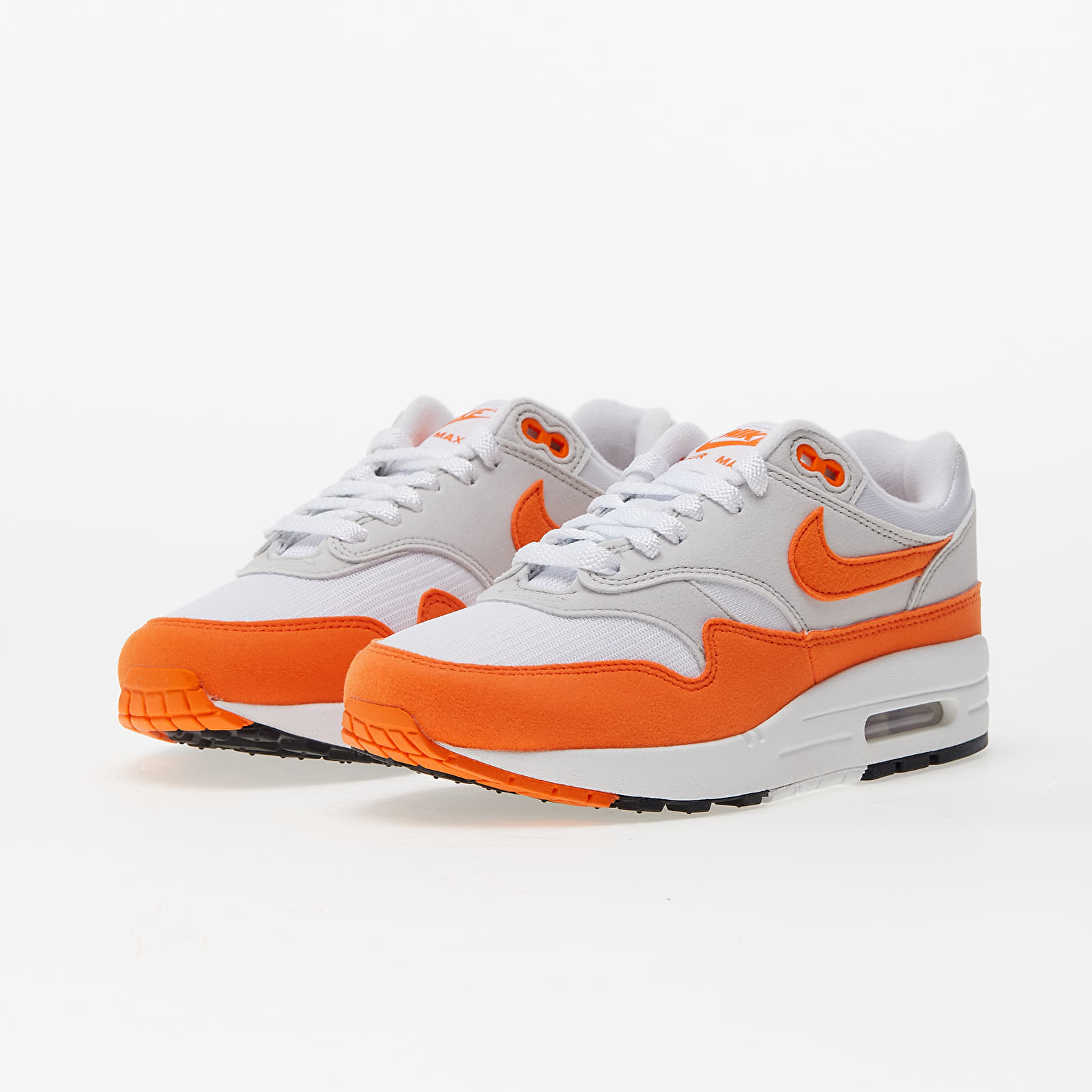 Women s sneakers and shoes Nike Air Max 1 87 Neutral Grey Safety Orange White Black Queens