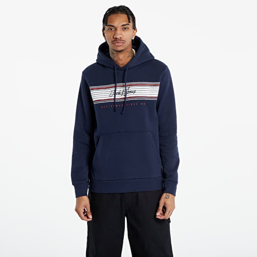 Hoodies and sweatshirts Jack Jones JJleo Sweat Hood Navy Queens