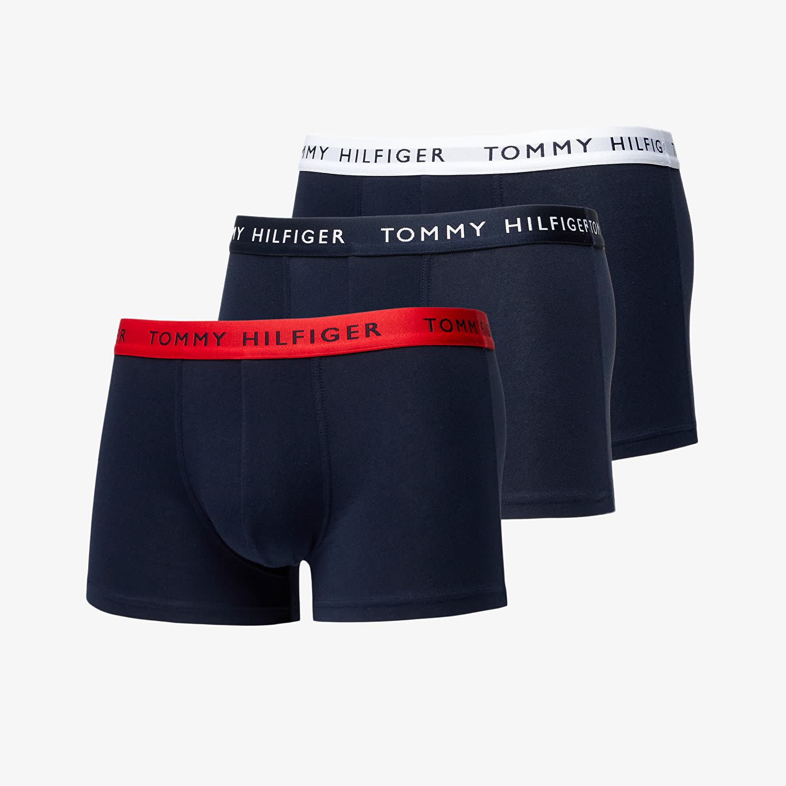 Boxerky Tommy Hilfiger Recycled Essentials 3-Pack Trunk Wb Desert Sky/ White/ Primary Red