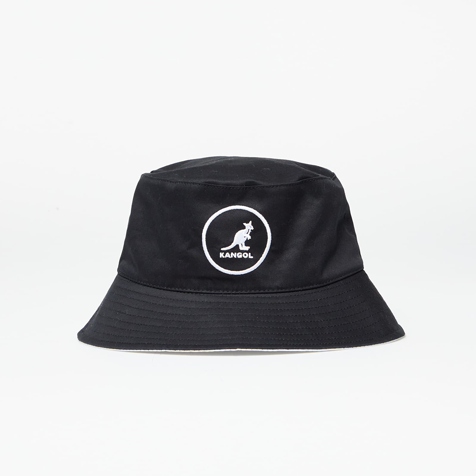 KANGOL Cotton Bucket Black/ White S