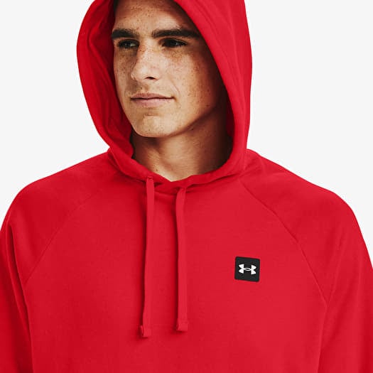 Red under armour hoodie mens store
