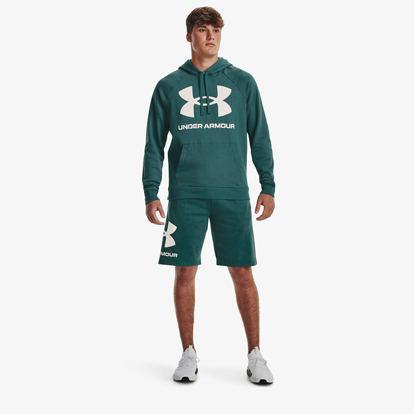 Hættetrøjer og sweatshirts Under Armour Rival Fleece Big Logo Hoodie Green