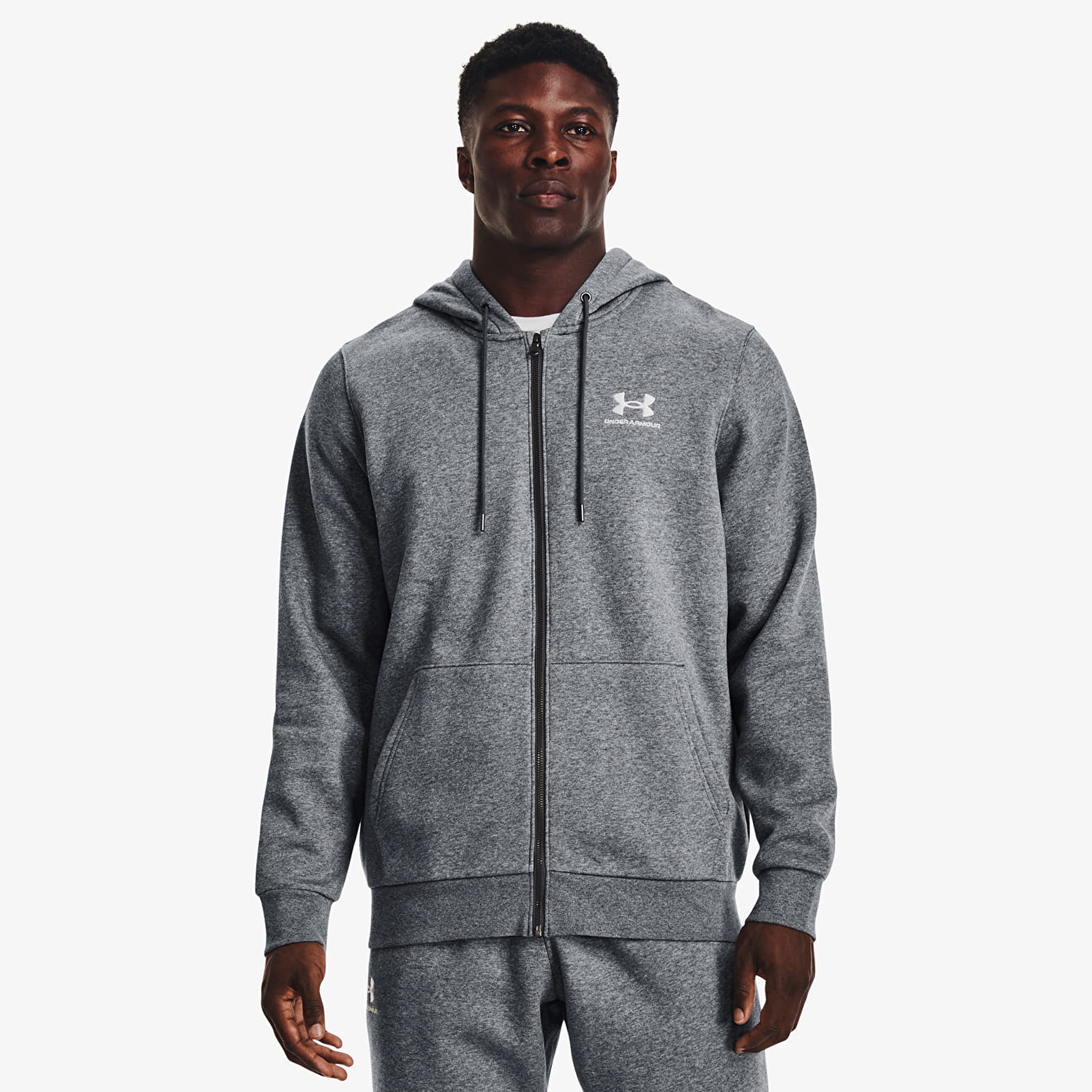 Hoodies and sweatshirts  Under Armour Essential Fleece Fz Hood Gray