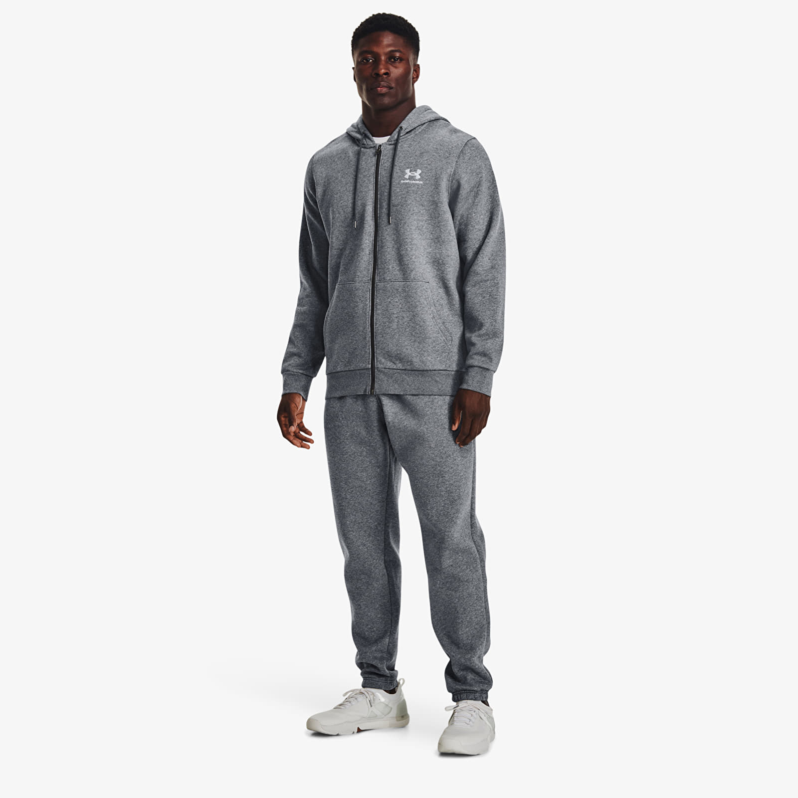Hoodies and sweatshirts  Under Armour Essential Fleece Fz Hood Gray