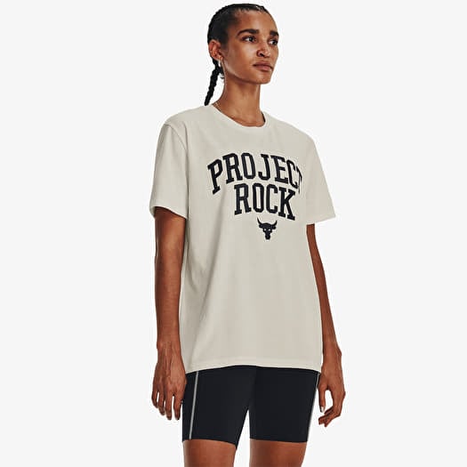 Tričko Under Armour Project Rock Heavyweight Campus T-Shirt White