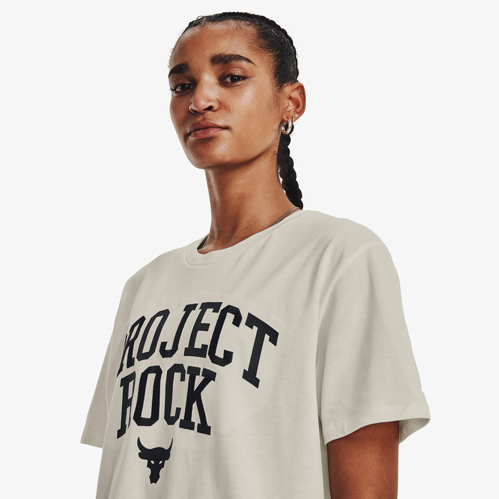 T-shirts Under Armour Project Rock Heavyweight Campus T-Shirt White