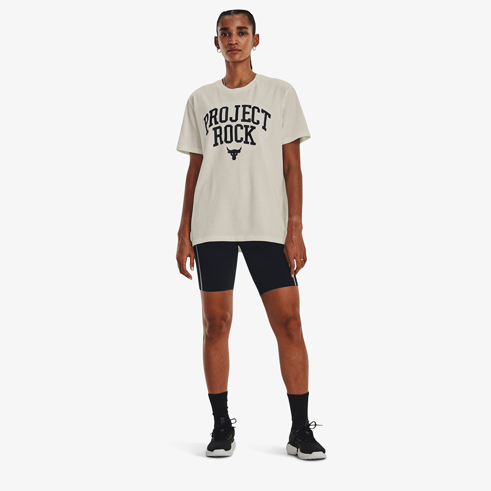 T-shirts Under Armour Project Rock Heavyweight Campus T-Shirt White