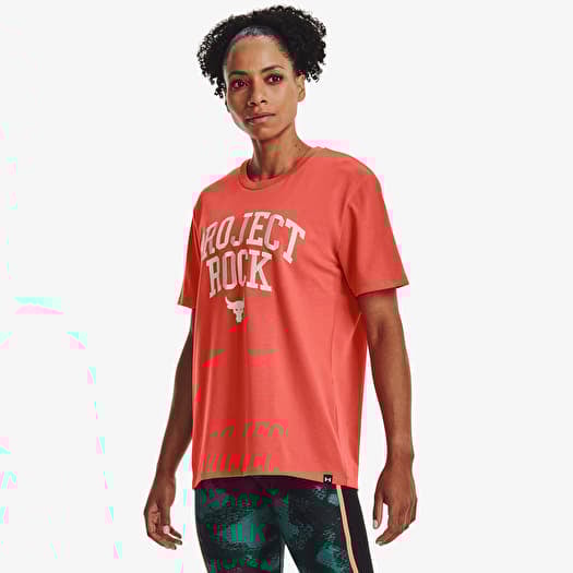 T-shirt Under Armour Project Rock Heavyweight Campus T-Shirt Orange