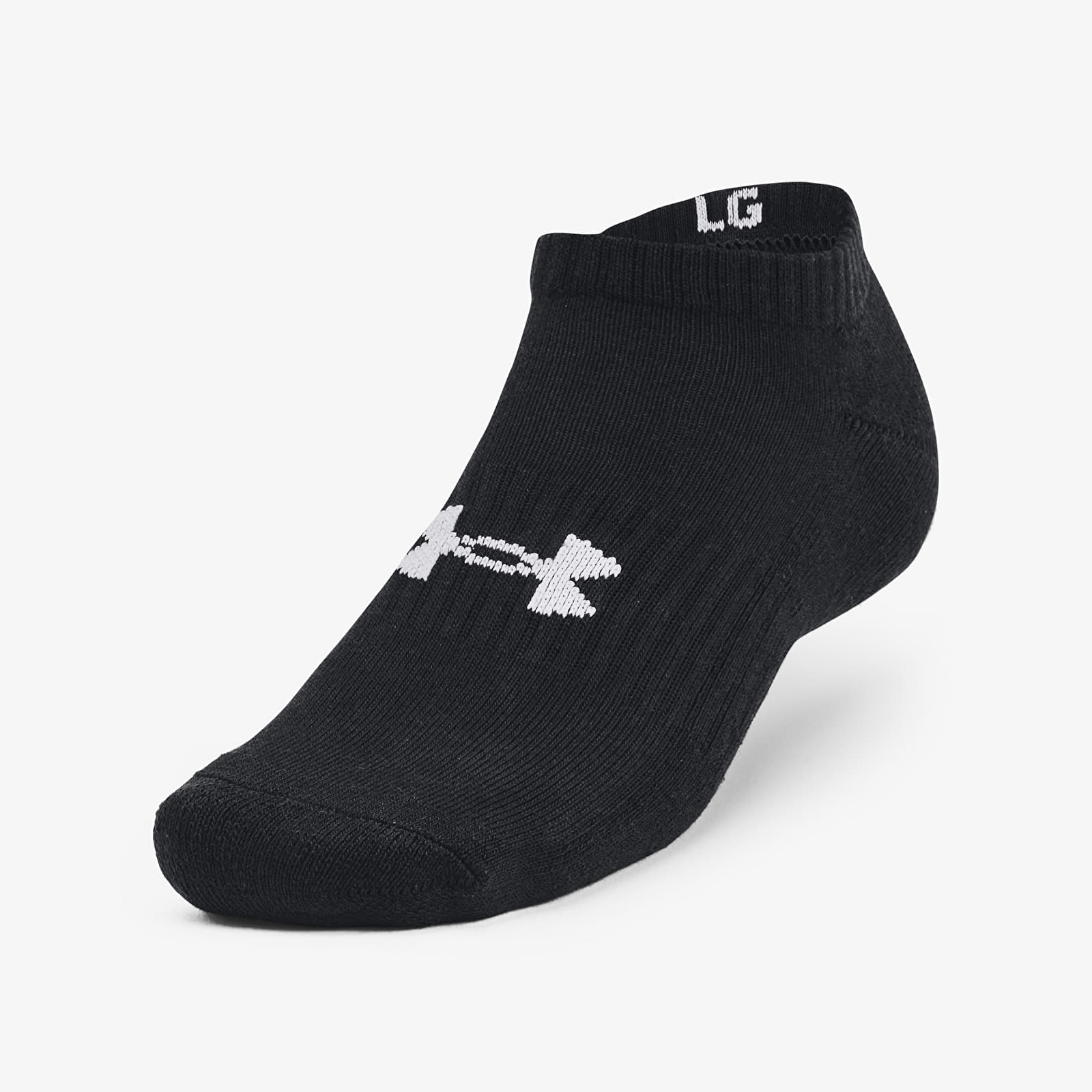 Under Armour Core No Show Socks 3-Pack Black XL