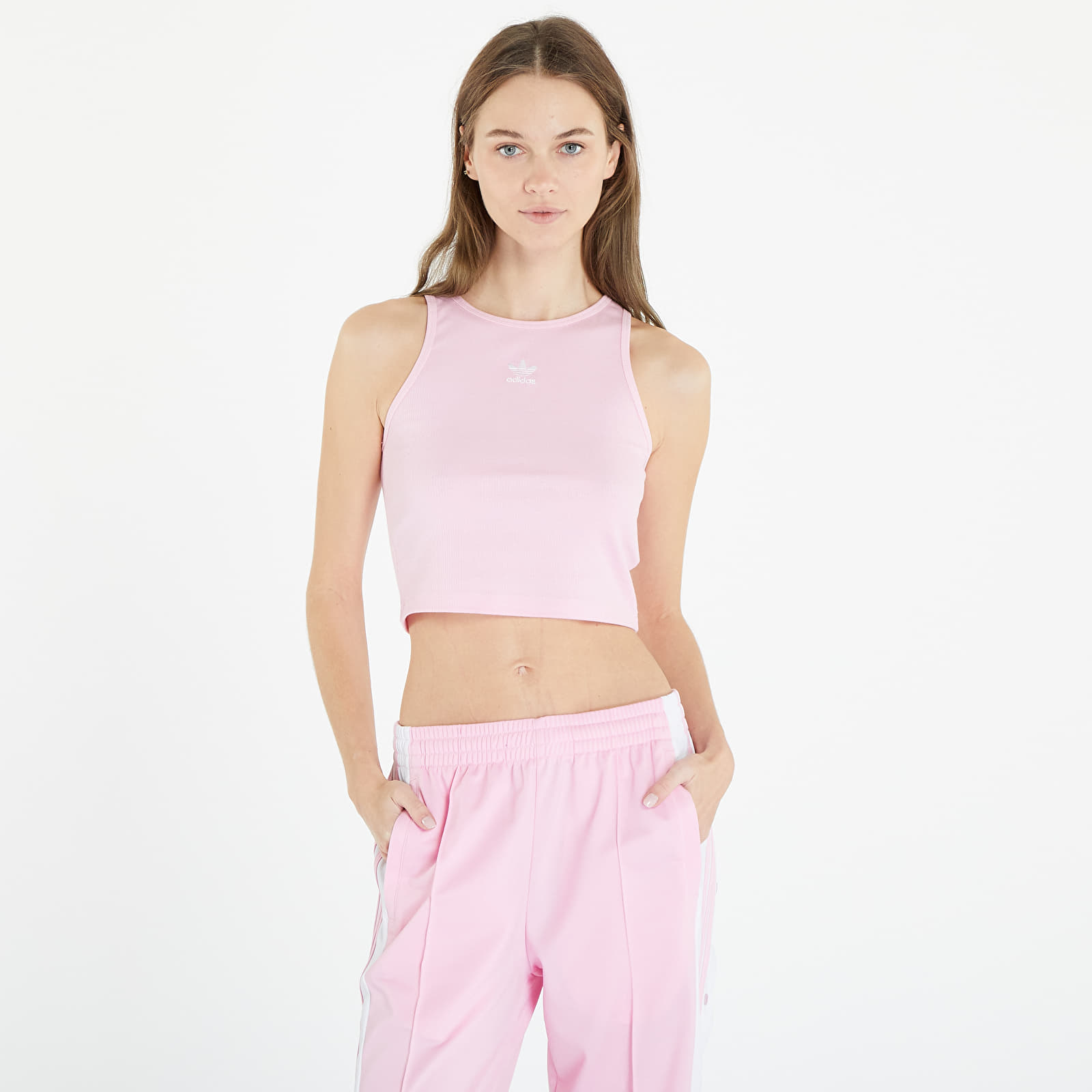 Tank tops adidas Adicolor Essentials Rib Tank Top True Pink Queens